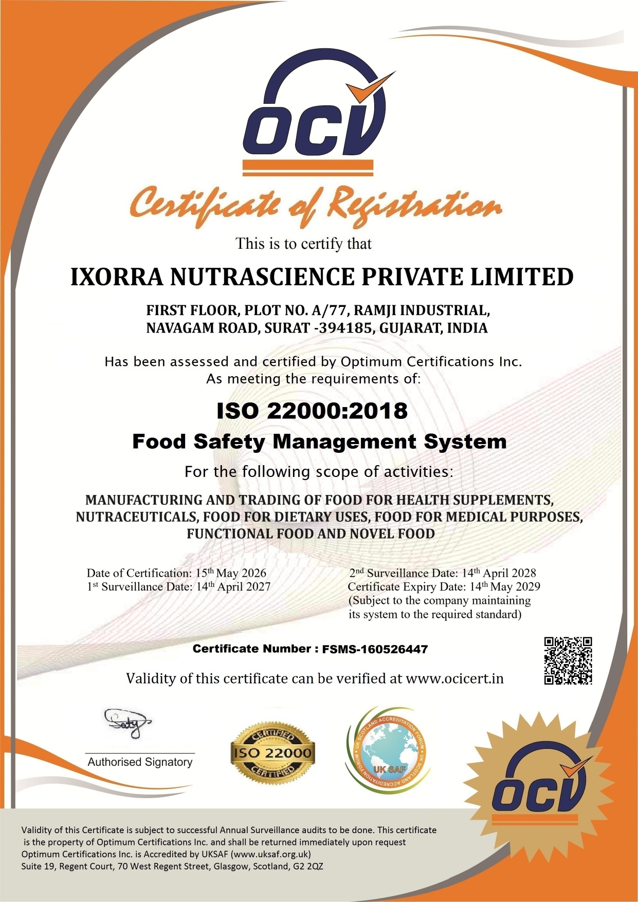 FINAL COPY IXORRA NUTRASCIENCE PRIVATE LIMITED 22000-2018_page-0001