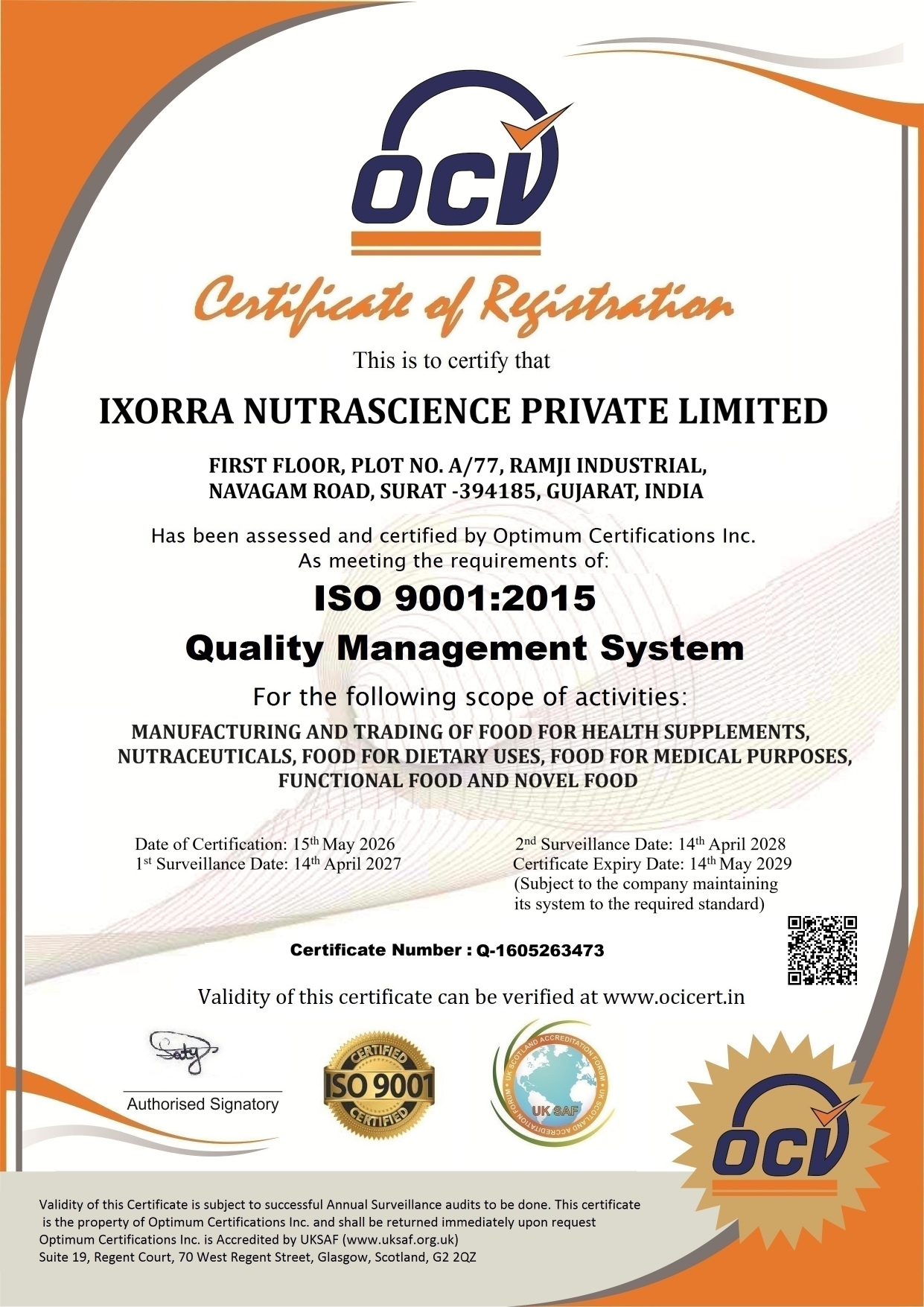 FINAL COPY IXORRA NUTRASCIENCE PRIVATE LIMITED 9001-2015_page-0001