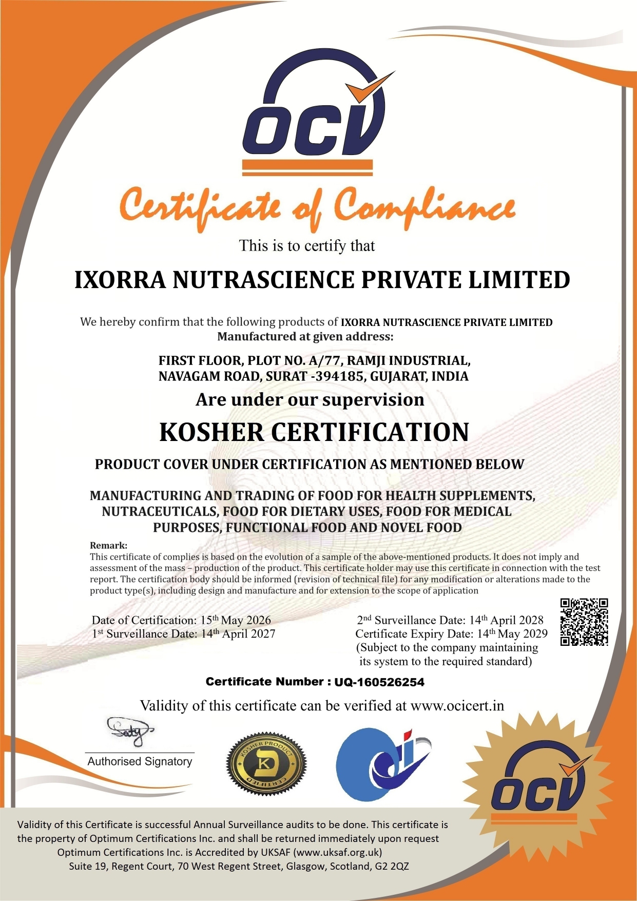 FINAL COPY IXORRA NUTRASCIENCE PRIVATE LIMITED KOSHER COMP._page-0001